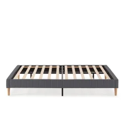 Base rembourrée Eris 140x200 cm Gris foncé
