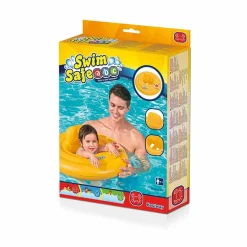 Bestway Flotteur Gonflable 3 Anneaux Siège Bébé 76x76 cm 1 à 2 Ans Jardin, Piscine et Plage 32050