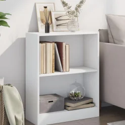 Bibliotheque Blanc 60x24x76 cm Bois d'ingenierie