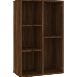 Bibliotheque/Buffet chene marron 50x25x80 cm bois d'ingenierie