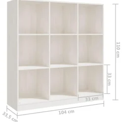 Bibliotheque/Separateur de piece 104x33,5x110 cm pin massif