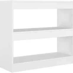 Bibliotheque/Separateur de piece Blanc 80x30x72 cm