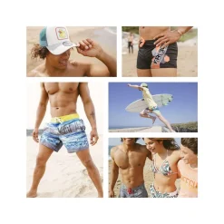 Boardshort court homme ceinture tout-élastiquée