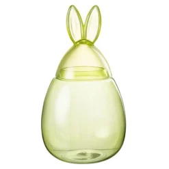 Bocal Design en Verre Lapin 39cm Vert