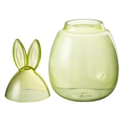 Bocal Design en Verre Lapin 39cm Vert