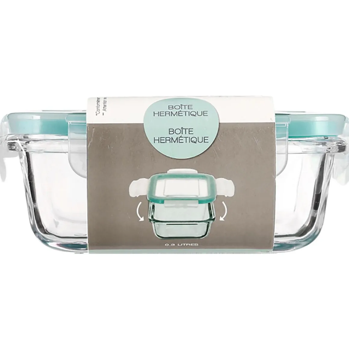 Boite verre rectangulaire CLIPEAT 540 ml