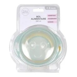 Bol Antidérapant Couvercle 260ml Transparent