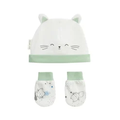 Bonnet bébé et moufles anti-griffures Chatmallow