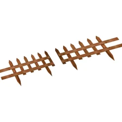 Bordures à planter 12 pcs - bordures de pelouse - barrières de jardin en bois de sapin pré-huilé - bordure dim. 60L x 34H cm