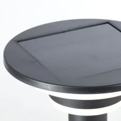 Borne extérieure - BRILLIANT - GARVINA - LED et solaire - Détecteur de mouvement - Acier inoxydable et plastique - 4 W - Noir