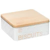 Boîte à Biscuits Scandi 19cm Blanc