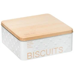 Boîte à Biscuits Scandi 19cm Blanc