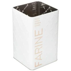 Boîte à Farine Scandi 18cm Blanc
