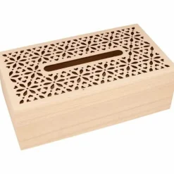 Boîte à mouchoirs avec couvercle fleuri - 25,5 x 14 x 8,5 cm