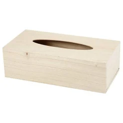 Boîte à mouchoirs en bois à décorer - 27 x 14 x 8 cm