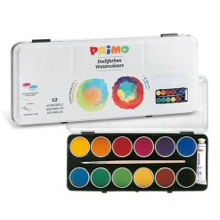 Boîte d'aquarelle fine 12 couleurs Ø 30 mm