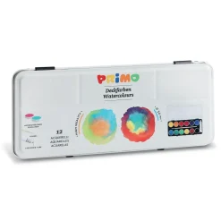 Boîte d'aquarelle fine 12 couleurs Ø 30 mm