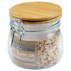 Boîte de Conservation Hermétique Bambou 0,45L Beige