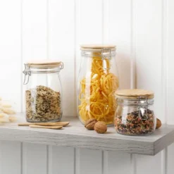 Boîte de Conservation Hermétique Bambou 0,45L Beige