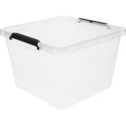 Boîte de Rangement à Clip N Box 32L Transparent