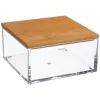 Boîte de Rangement Bambou Beauty 9cm Transparent