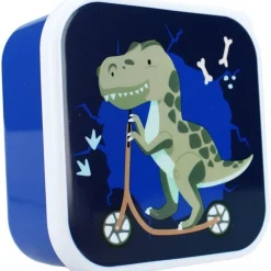 Boîtes goûter x3 Dinosaure - Multicolore