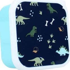 Boîtes goûter x3 Dinosaure - Multicolore