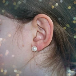 Boucles d'Oreilles - Puces Perles de Culture 0.80cm - Or Jaune - Femme ou Enfant