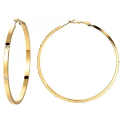 Boucles d'oreilles créoles en acier inoxydable par SC Bohème