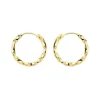 Boucles d'Oreilles Créoles Or 18 Carats 750/000 Jaune - Torsadées