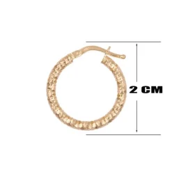 Boucles d'Oreilles Créoles Or Jaune Facettées - Femme