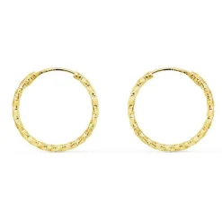 Boucles d'Oreilles Créoles Or 18 Carats 750/000 Jaune - Torsadées