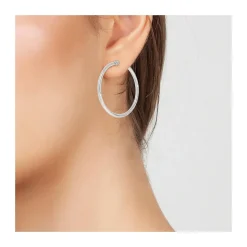 Boucles d'oreilles créoles en acier inoxydable par SC Crystal