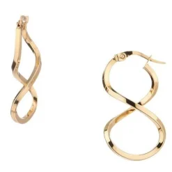 Boucles d'Oreilles Créoles Or 18 Carats 750/000 Jaune - Infini Infinity