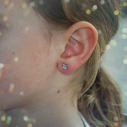 Boucles d'Oreilles Licornes Laquées - Or Jaune - Enfant