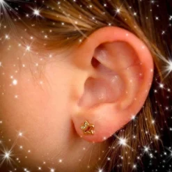 Boucles d'Oreilles Or 18 Carats 750/000 Jaune - Etoile