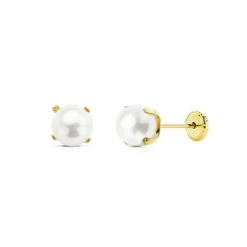 Boucles d'Oreilles Or 18 Carats 750/000 Jaune - Perles de Culture