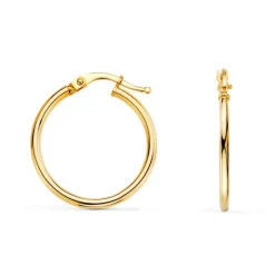 Boucles d'Oreilles Or Jaune - Créoles Femme