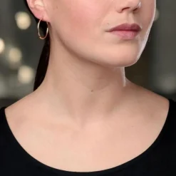 Boucles d'Oreilles Or Jaune - Créoles Femme