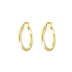 Boucles d'Oreilles Or Jaune - Créoles Femme