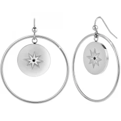 Boucles d'oreilles par SC Crystal ornées d'un véritable diamant noir