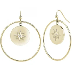 Boucles d'oreilles par SC Bohème ornées d'un véritable diamant blanc