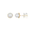 Boucles d'Oreilles Perles de Culture - Or Jaune - Femme