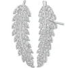 Boucles d'oreilles plumes SC Crystal ornées de Cristaux scintillants