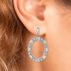 Boucles d'oreilles SC Crystal ornées de Cristaux scintillants