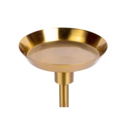 Bougeoir Design en Marbre Fayya 30cm Blanc & Or