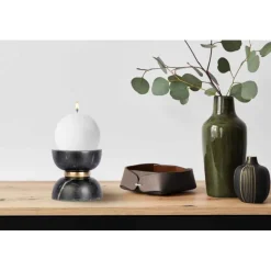 Bougeoir Design en Marbre Satori 12cm Noir