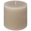 Bougie Cylindrique Rustic 10cm Taupe