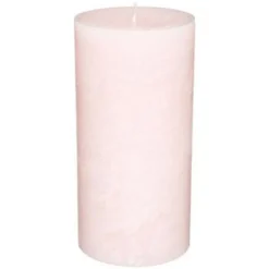 Bougie Cylindrique Rustic 14cm Rose Clair