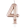 Bougie d'Anniversaire Chiffre 4 7cm Rose Gold
